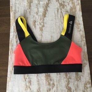 Pre-loved Reebok multi-colored sports bra size XS